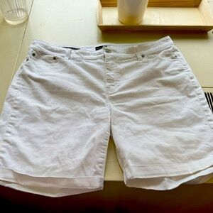 Talbots white Jean shorts size 16
